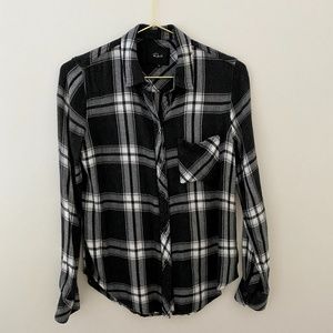 RAILS Hunter Shirt - Charcoal Grey and White
